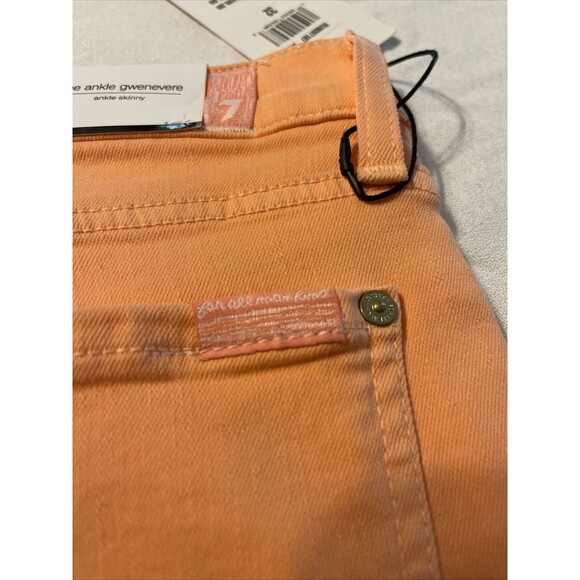 7 For All Mankind The Ankle Gwenevere Skinny Melon Womens Jeans Size 32 NWT $199 - Picture 12 of 12